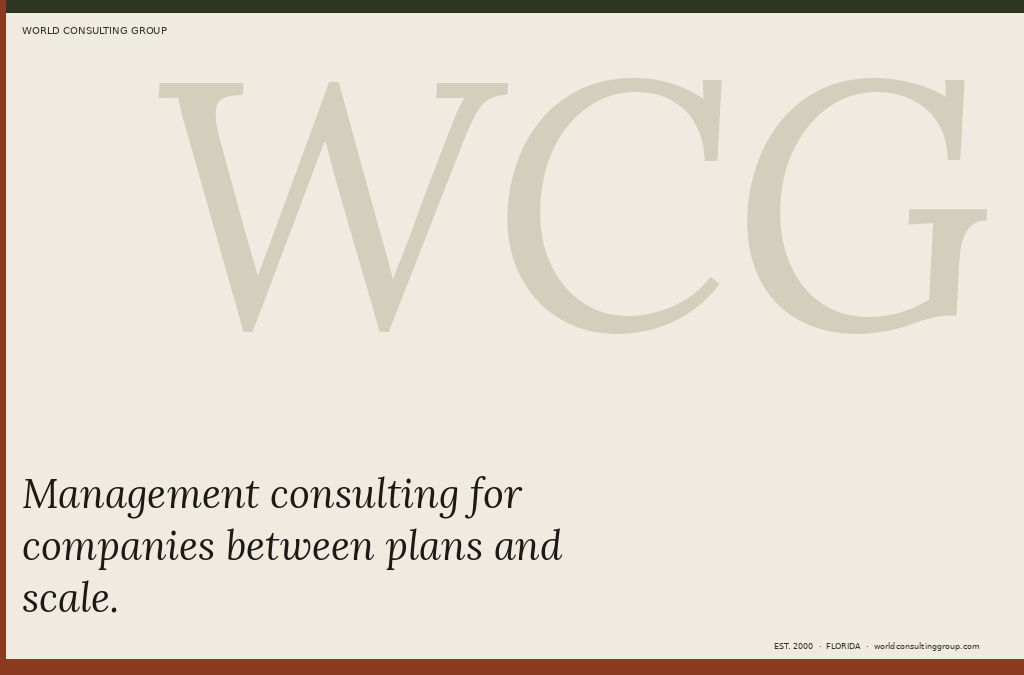 WCG Management Consulting Blog