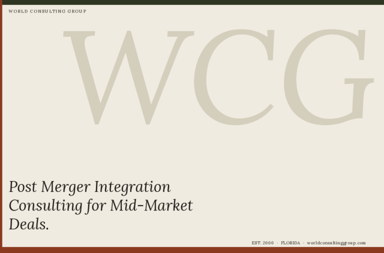 Post Merger Integration Consulting for Mid-Market Deals