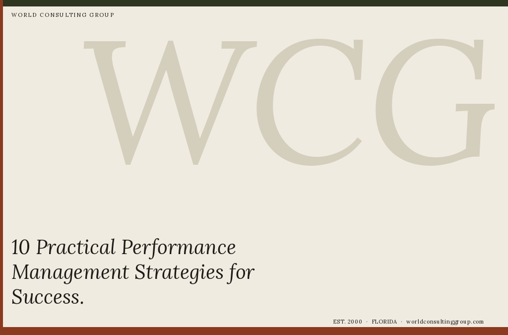 10 Practical Performance Management Strategies for Success