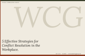 5 Effective Strategies for Conflict Resolution in the Workplace