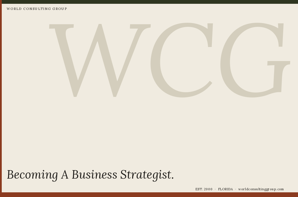 Becoming A Business Strategist