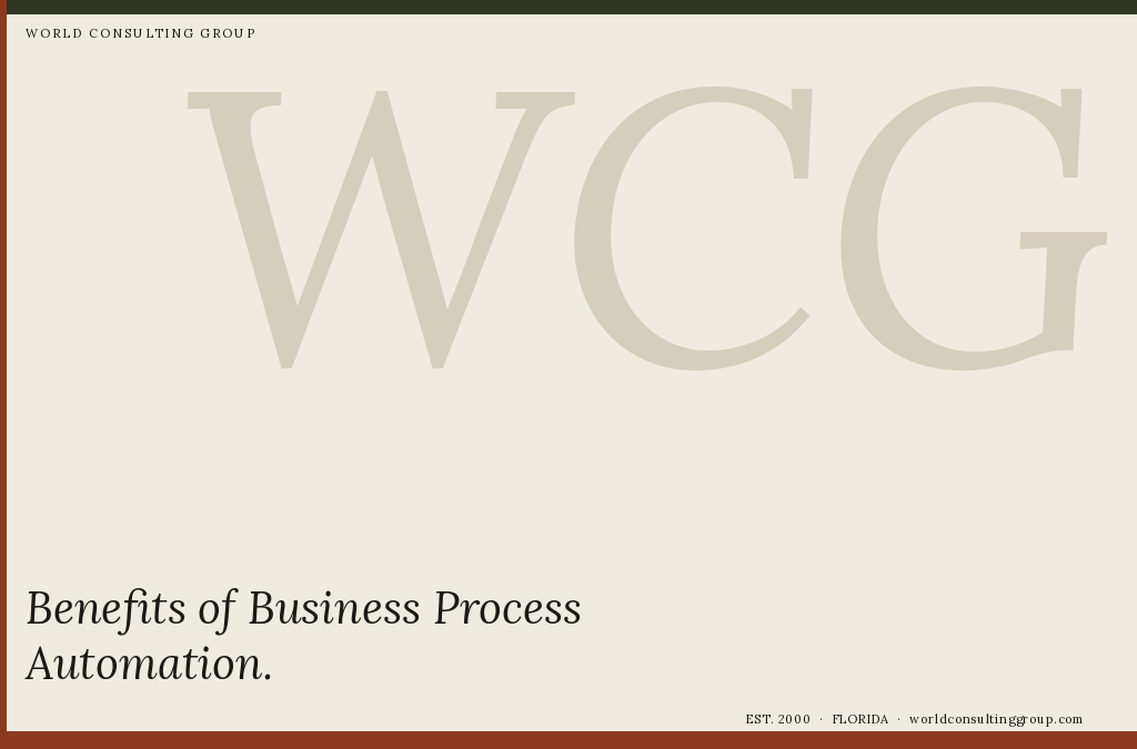 Benefits of Business Process Automation