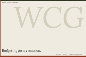 Budgeting for a recession