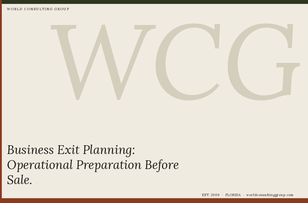 Business Exit Planning: Operational Preparation Before Sale