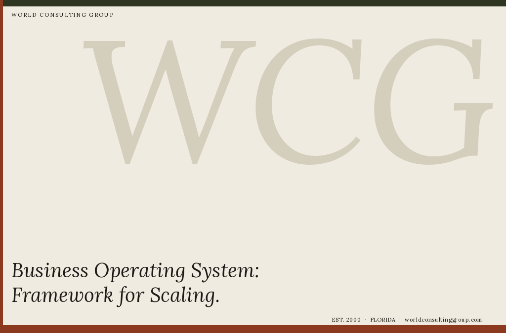 Business Operating System: Framework for Scaling
