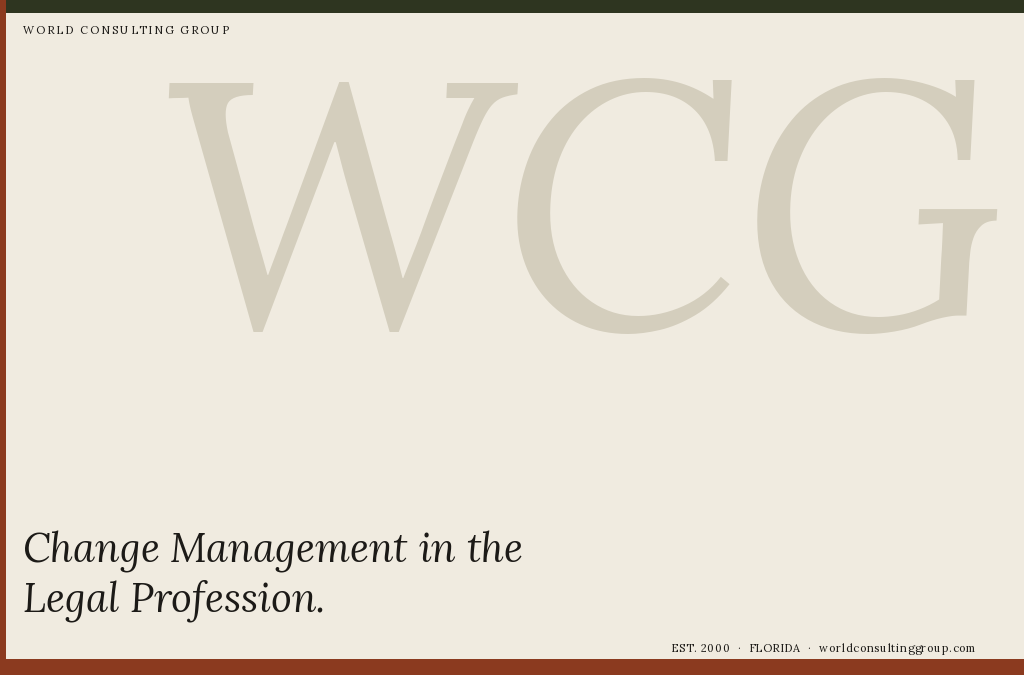 Change Management in the Legal Profession