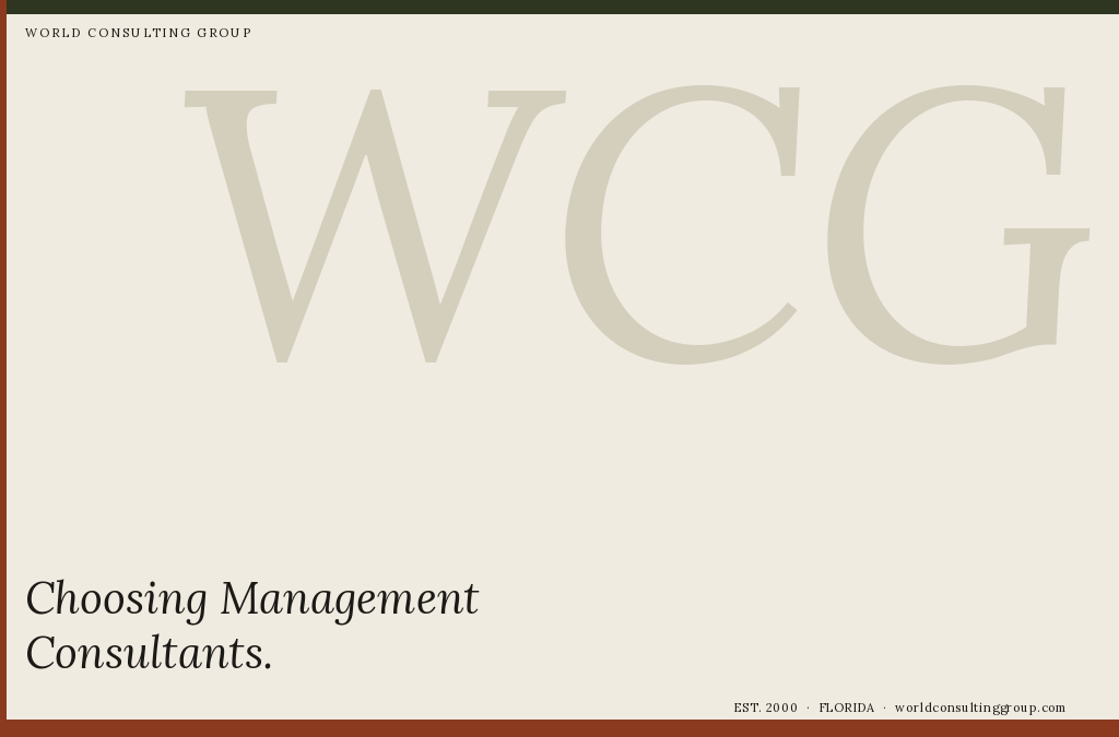 Choosing Management Consultants