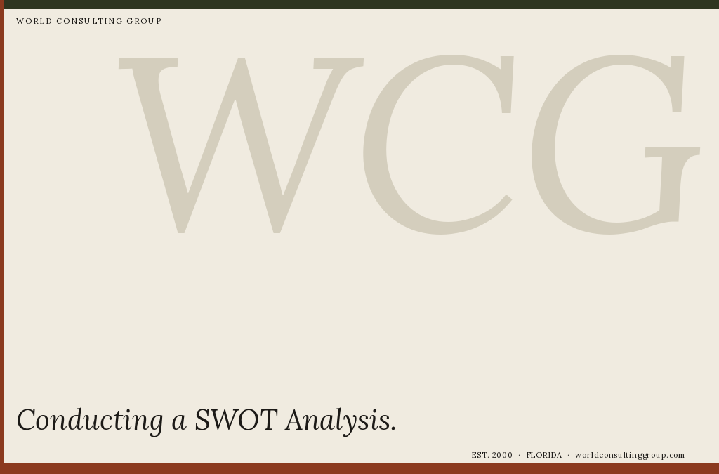 Conducting a SWOT Analysis