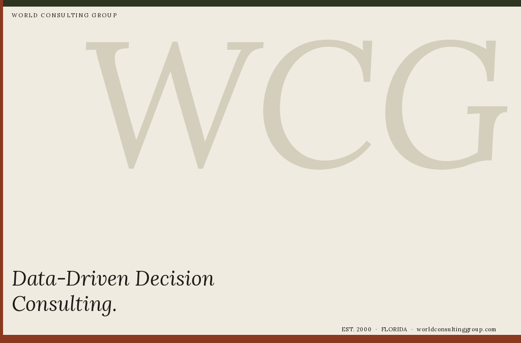 Data-Driven Decision Consulting