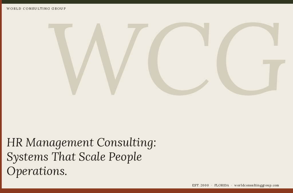 HR Management Consulting: Systems That Scale People Operations