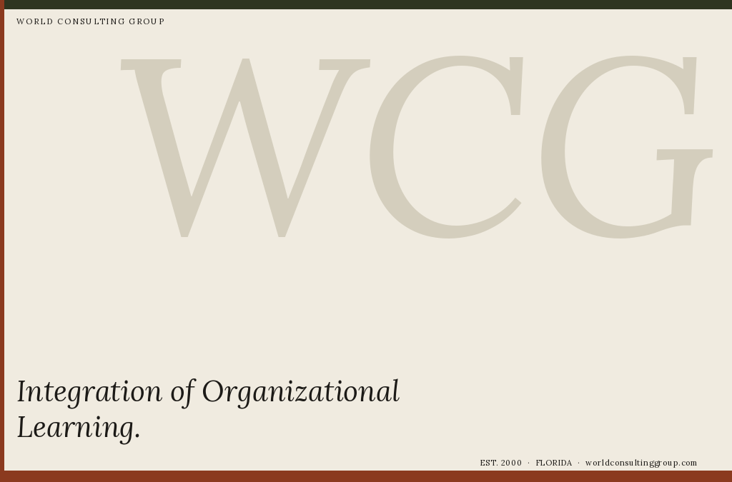 Integration of Organizational Learning