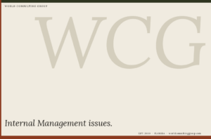 Internal Management issues