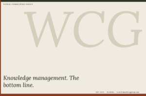 Knowledge management. The bottom line