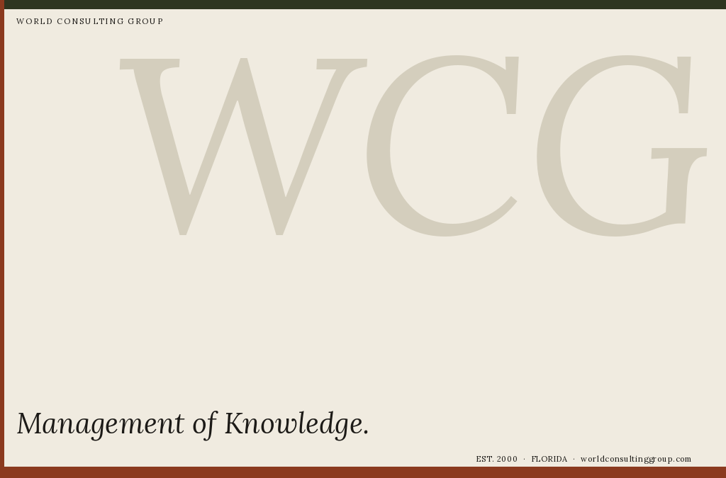 Management of Knowledge