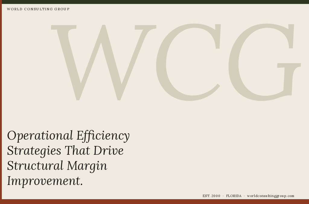 Operational Efficiency Strategies That Drive Structural Margin Improvement
