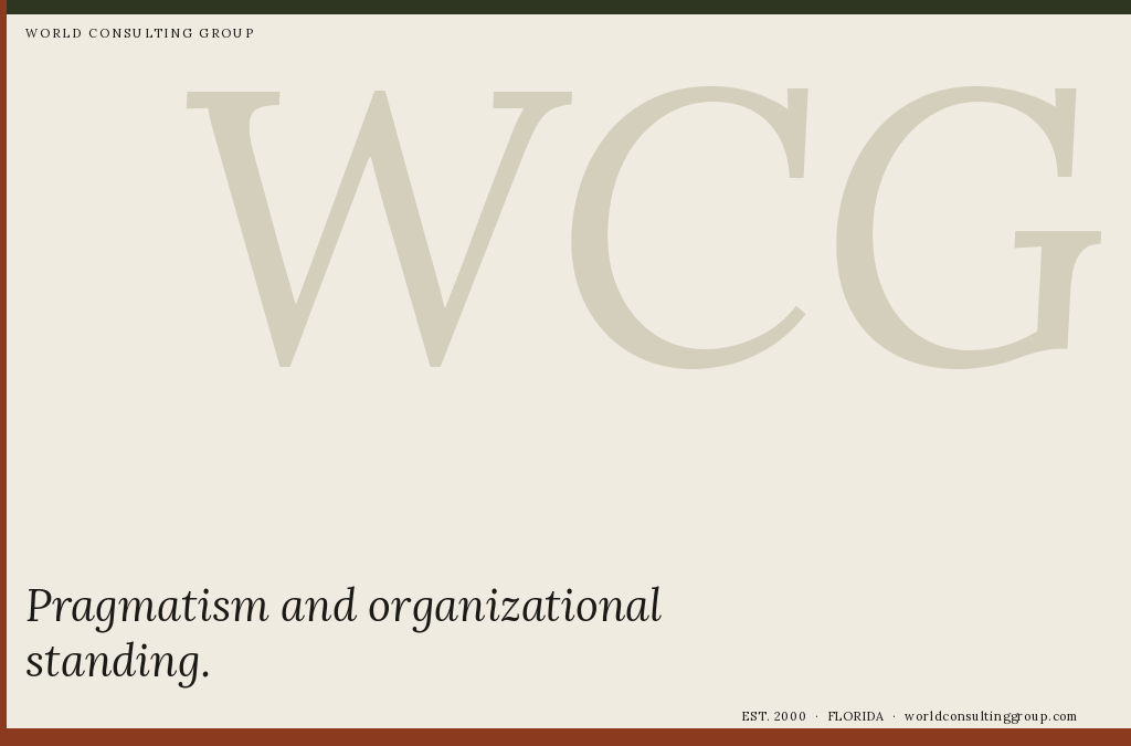 Pragmatism and organizational standing