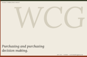 Purchasing and purchasing decision making