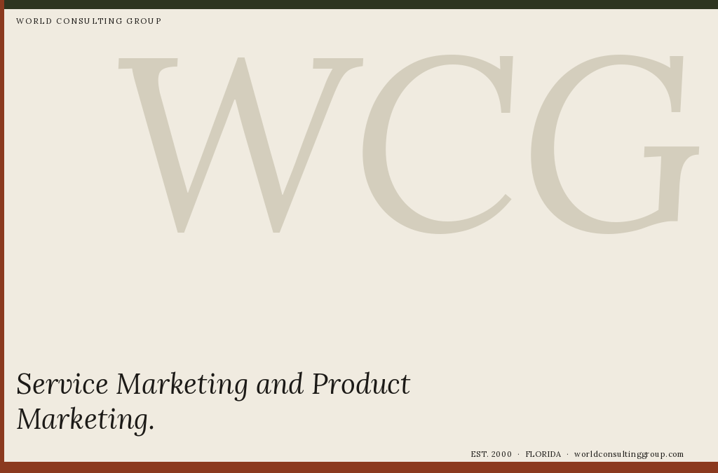 Service Marketing and Product Marketing