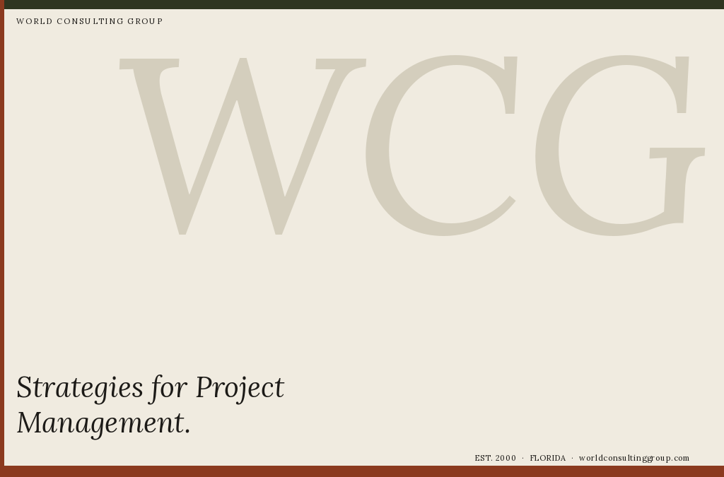 Strategies for Project Management