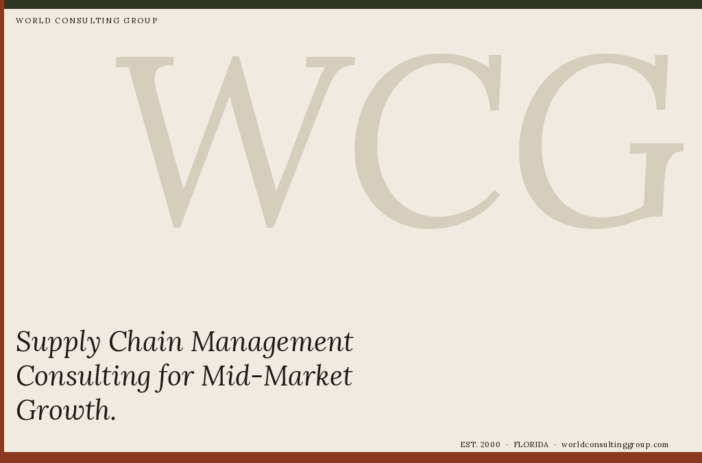 Supply Chain Management Consulting for Mid-Market Growth