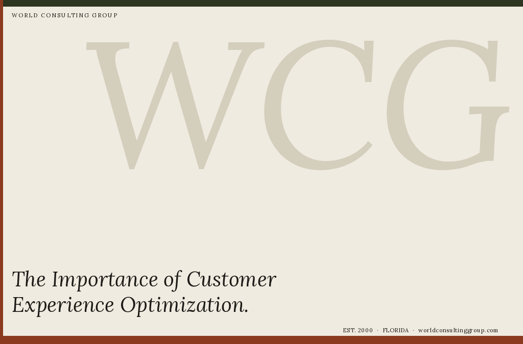 The Importance of Customer Experience Optimization