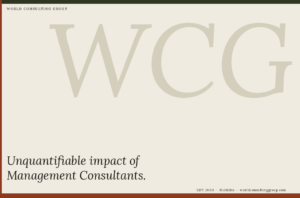 Unquantifiable impact of Management Consultants