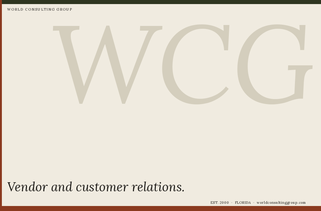 Vendor and customer relations