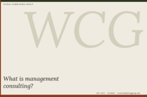 What is management consulting?